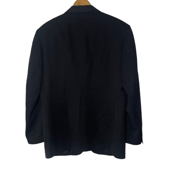 Pierre Balmain Black 100% Pure New Wool Blazer Jacket Size 40 R - Picture 4 of 8